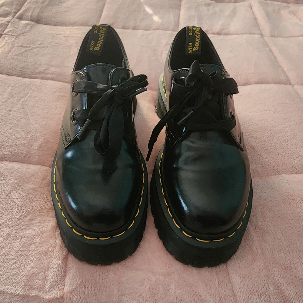 Dr. Martens Black Platform Lace-Up Shoes | Y2K Grunge - Picture 2 of 8